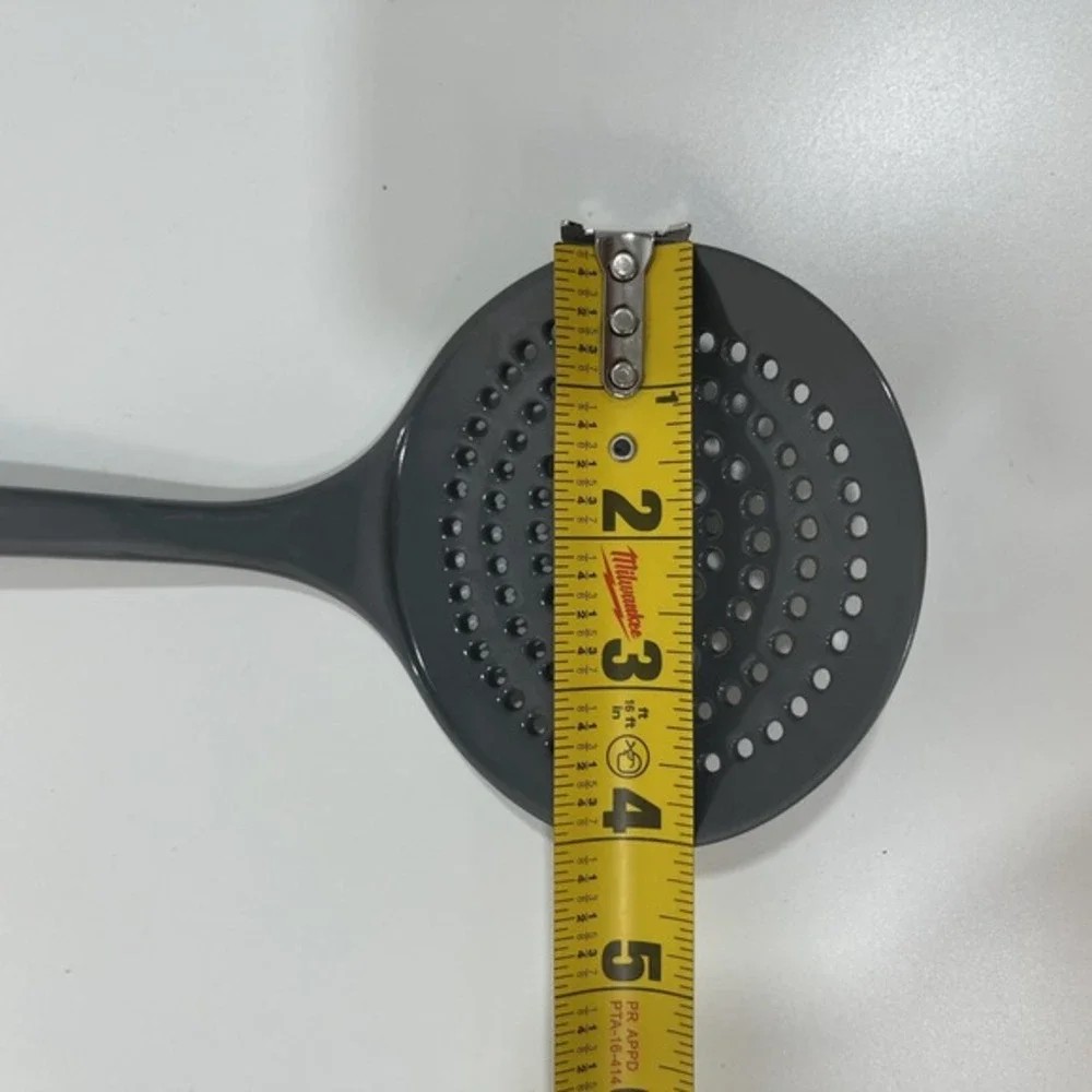 VTG Hutzler Black Charcoal Melamine Strainer Ladle Skimmer Slotted Spoon‎